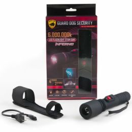 Guard Dog Inferno High Voltage Stun Gun w Rubber Handle Blk