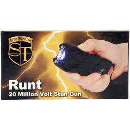 Rechargeable Runt 80,000,000 Volt Stun Gun With Flashlight And Wrist Strap Disable Pin (Pack of 1)