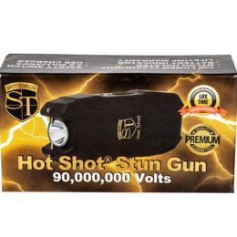 Hot Shot Stun Gun With Flashlight And Battery Meter Black (Pack of 1)