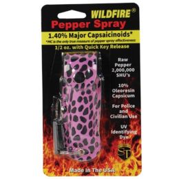 Wildfire 1.4% Mc 1/2 Oz Pepper Spray Fashion Leatherette Holster And Quick Release Keychain (Pack of 1)