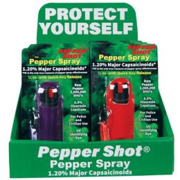12 Pepper Shot 1.2% Mc Sprays With Counter Display (Pack of 1)