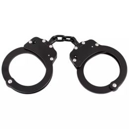 Professional Double-Lock Handcuffs - Black (Pack of 1)