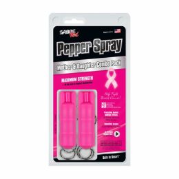 SABRE Red Pepper Spray 2-Pack Police Strength Pink Case Quick Release Key Ring