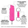 SABRE Red Pepper Spray 2-Pack Police Strength Pink Case Quick Release Key Ring